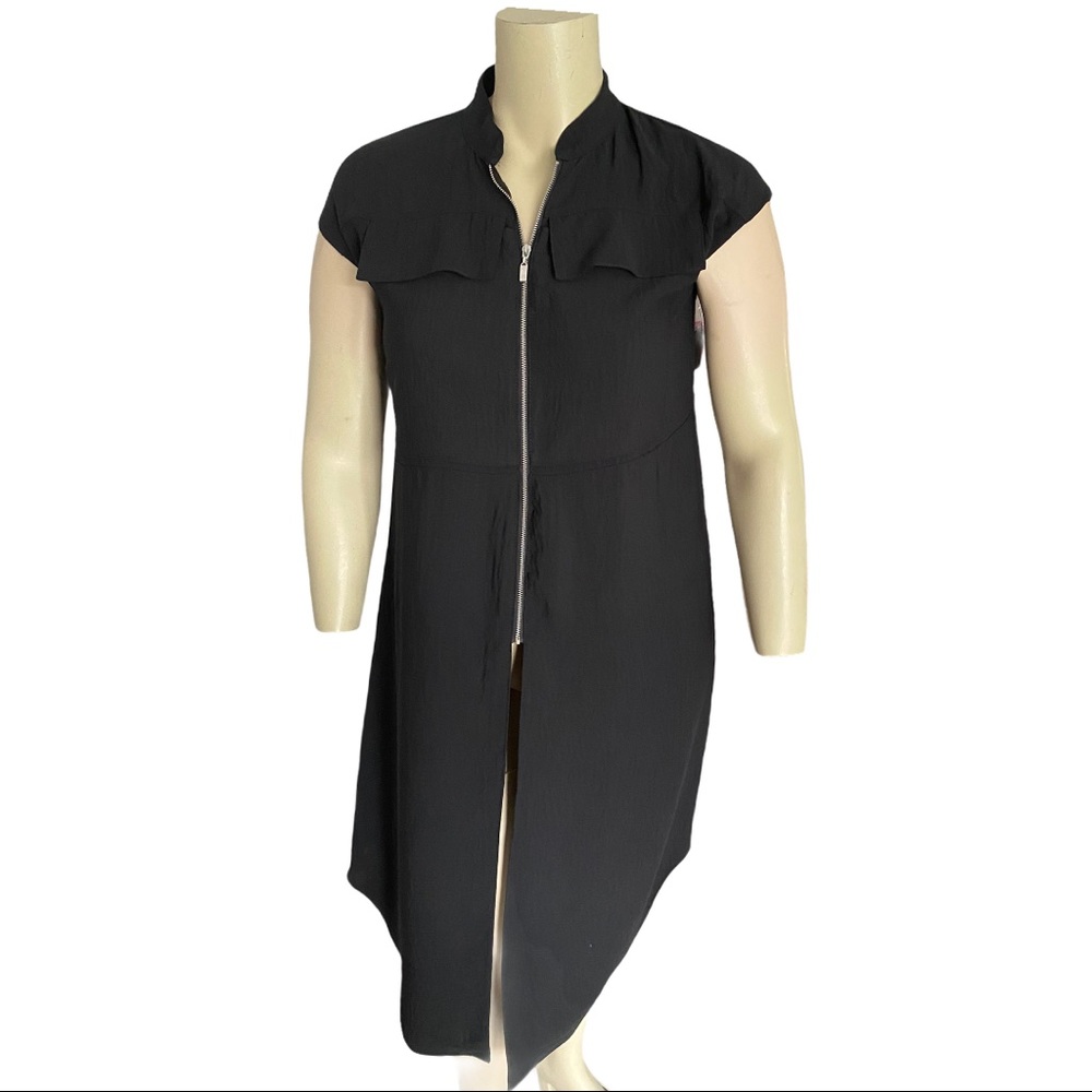 Scapa Lauren Pelle Black Zippered Tunic Size Large